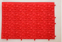 Массажный коврик ортопедический с камушками резиновый 39*28 см 6 цветов в ассортименте красный