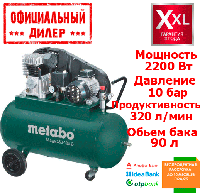Компрессор Metabo MEGA 350 W (2.2 кВт, 320 л/мин, 90 л)