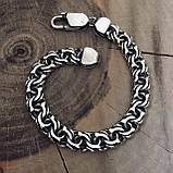 Срібний браслет плетіння Арабський бісмарк, фото 3