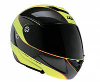 Мотоциклетный шлем LAZER MONACO Window Pure Glass черно-желтый fluo, размер XS, MONACO.PG.WINDOW XS