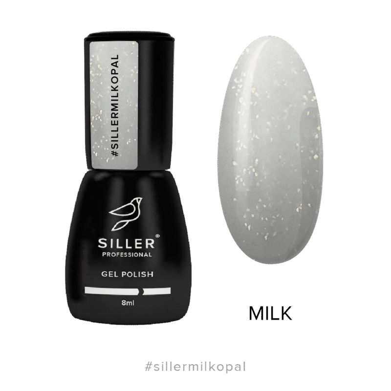Siller Cover Base Milk Opal — камуфлювальна база з мікробліском (молочний), 8 мл