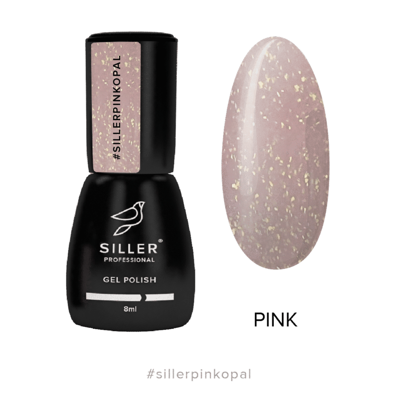 Siller Cover Base Pink Opal — камуфлювальна база (ніжно-рожевий із шимером), 8 мл