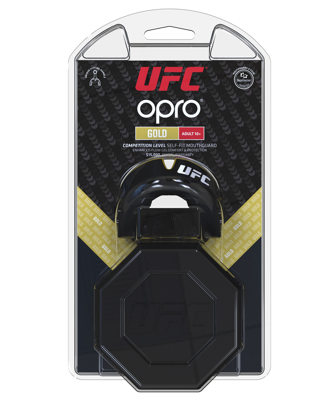 Капа OPRO Gold UFC Hologram Black Metal/Gold (art.002260001) - фото 7 - id-p1526834068