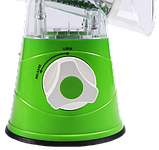 Універсальна механічна овочерізка мультислайсер Tabletop Drum Grater 3 насадки, пластик/неіржавка сталь, фото 4