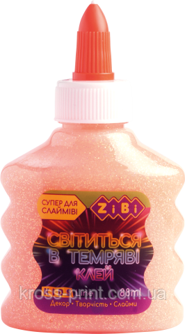 Клей СВІТЛЯЧОК (для слаймів) жовтогарячий на PVA-основі, люмінесцентний, 88 мл