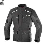 Куртка мотоциклетная мужская черно-серая, размер M, BUSE Lago II, 116430.M