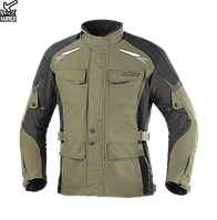 Куртка мотоциклетная мужская черно-оливковая, размер S, BUSE Lago II, 116439.S
