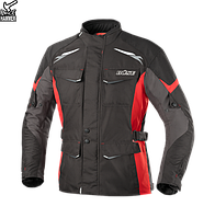 Куртка мужская мотоциклетная черно-красная, размер M, BUSE Lago II, 116432.M
