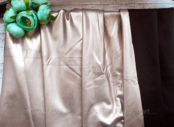 Тканина (екошкіра) стрейчова 1х1,45м. кава з молоком