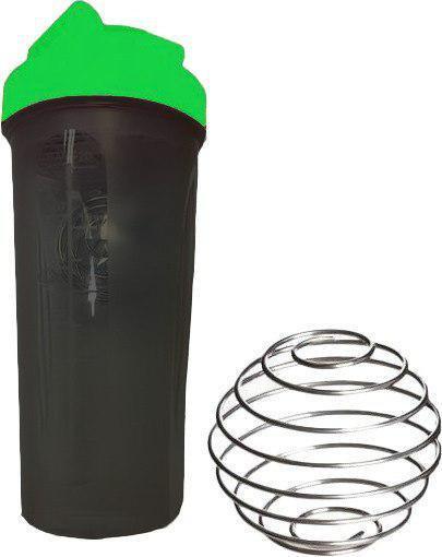 Шейкер спортивний Shake Bottle 700 мл. з вінчиком Чорно-зелений
