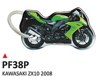 Двухсторонний выпуклый брелок для ключей PRINT, Kawasaki ZX10, PF38P