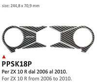 PRINT НАКЛЕЙКА НА РУЛЕВУЮ ПОЛКУ Kawasaki ZX10R 2006/2010