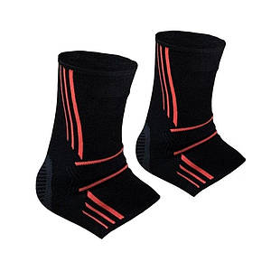 Бандажі на гомілкостоп Power System PS-6022 Ankle Support Evo Black/Orange (2шт.) M