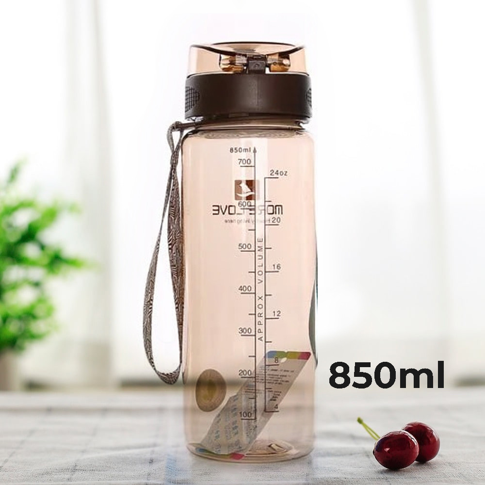 Пляшка для води CASNO 850 мл MX-5040 More Love Коричнева