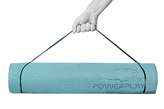 Килимок для йоги та фітнесу PowerPlay 4010 PVC Yoga Mat Зелений (173x61x0.6)