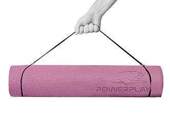 Килимок для йоги та фітнесу PowerPlay 4010 PVC Yoga Mat Рожевий (173x61x0.6)