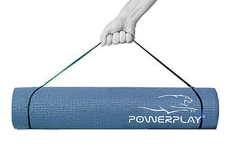 Килимок для йоги та фітнесу PowerPlay 4010 PVC Yoga Mat Темно-синій (173x61x0.6)