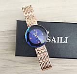 Стильний жіночий наручний кварцовий годинник Baosaili баосалі золоті баосаїлі, фото 4
