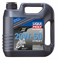 LIQUI MOLY МОТОРНЕ МАСЛО ДЛЯ МОТОЦИКЛІВ МІНЕРАЛЬНЕ 20W50 Street 4 ЛІТРИ