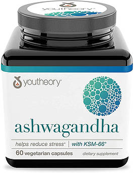 Youtheory Ashwagandha 1000 mg 60 кап (4384303950)