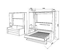 Шафа ліжко диван. Ліжко трансформер з диваном., фото 3