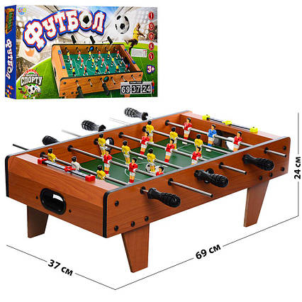 Настільний футбол на штангах Limotoy, дерев'яний, 69-58-23 см, шкала для ведення рахунку (2035N)