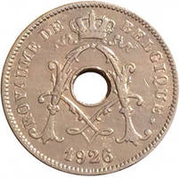 Монета 10 сантимів. 1926 рік, Бельгія. (Belgique).
