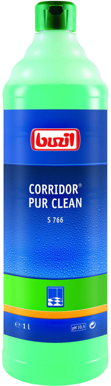 S766 Corridor Pur Clean, посилений засіб для щоденного очищення підлоги, Buzil 1л