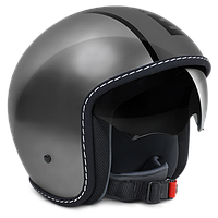 Мотоциклетный шлем MOMO BLADE металлический серо-черный, размер S, BLADE.MET.GREBLA.S