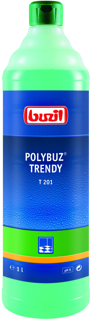 Buzil Polybuz Trendy T201 засіб на основі спирту для очищення ламінату, граніту, керамограніту, плитки 1л