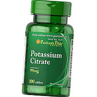 Калий Puritan's Pride Potassium Citrate 99 mg 100 таб