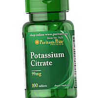 Калій Puritan's Pride Potassium Citrate 99 мг 100 таблеток