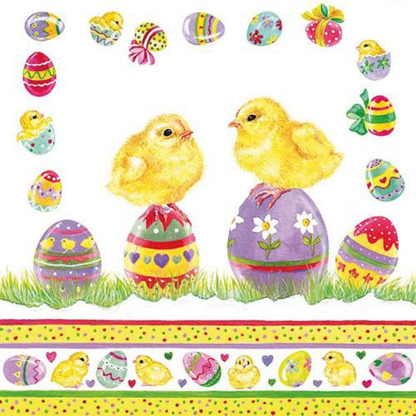 Декупажна серветка Курчата на яйцях 33 * 33 см 18 г / м2 Ambiente, 23311700, фото 1