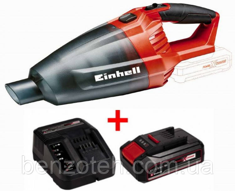 Пилосос акумуляторний Einhell TE-VC 18 Li Solo + зарядка та акумулятор 18V 2,5 Ah