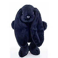 Мягкая игрушка черный Кролик плюшевый с длинными ушами Качественные мягкие игрушки для детей 37