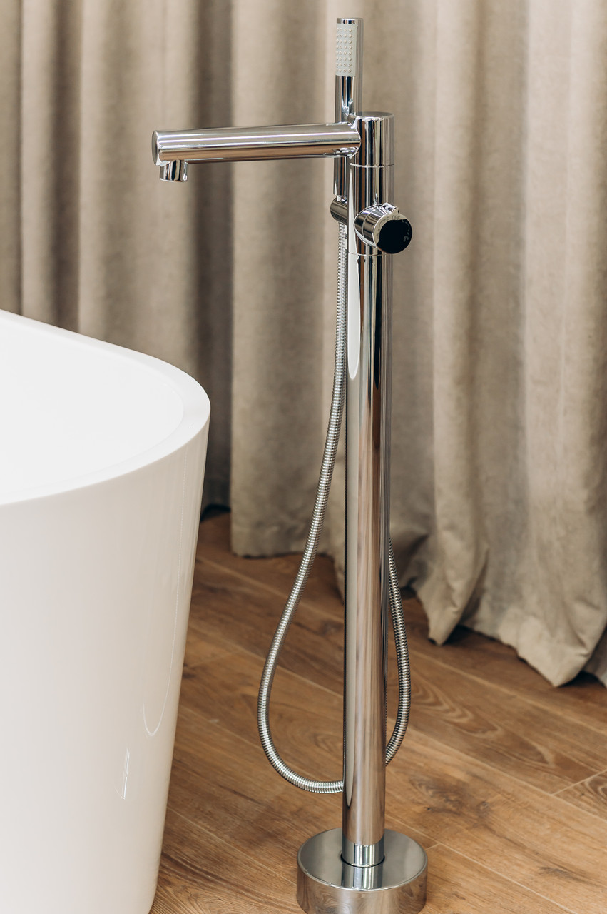Кран Змішувач для Ванни Окремостоячий Brone Lunare CHROME PLATED Змішувач БРОНЕ