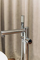 Кран Змішувач для Ванни Окремостоячий Brone Lunare CHROME PLATED Змішувач БРОНЕ, фото 4