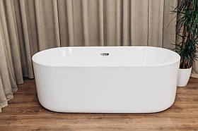 Ванна Окремо Стоїть з Акрилу BRONE Lamare White Акрилова Овальна Ванна БРОНІ 170*80*58cm