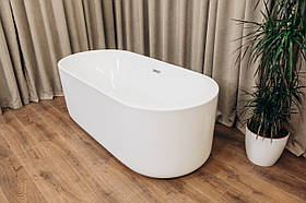 Ванна Окремо Стоїть з Акрилу BRONE Fiore White Акрилова Кругла Ванна БРОНІ 170*80*58cm