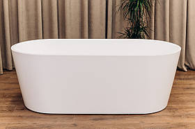 Ванна Отдельно Стоящая из Акрила BRONE Liberta White Акриловая Круглая Ванна БРОНЕ 150*75*58cm
