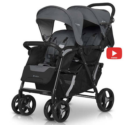 Дитяча прогулянкова коляска для двійнят EasyGo Fusion Duo, фото 1