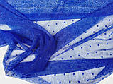 Гіпюр сетка точка стрейч, синій яскравий, фото 2