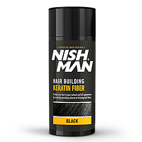 Пудра для залысин Nishman Hair Building Keratin Fiber Черный