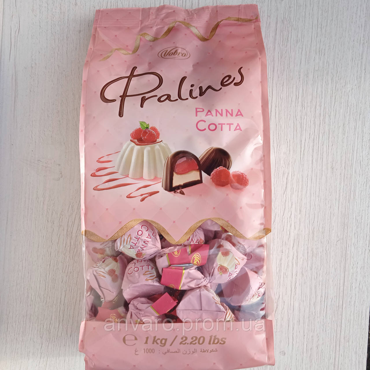 Шоколадні цукерки Vobro Pralines Panna Cotta 1kg (2шт/ящ)