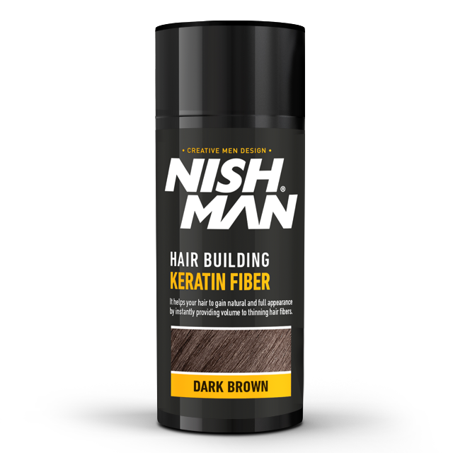 Пудра для залисин Nishman Hair Building Keratin Fiber Темно-коричневий