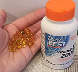 Вітамін Д 2000 Doctor's s BEST Vitamin D3 2000 IU 180 гельових капсул, фото 5