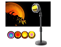 Хіт сезону ! Лампа проектор Sunset Lamp Веселка SW-009 з проекцією веселки та заходу сонця 4в1.