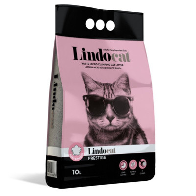 Наповнювач бентонітовий Lindocat (Ліндокет) Prestige з ароматом дитячої присипки дрібна гранула 10 л, фото 1