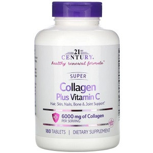 Колаген 21st Century Super Collagen Plus Vitamin C 6000 mg (180 таблеток.)