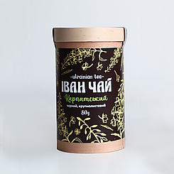 Чай Карпатчай чорний Іван чай Карпатський у дерев'яній коробці 80 г